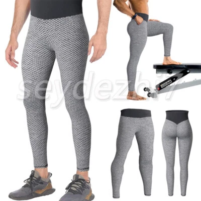 Mens Compression Tight Base Layer Pants Long Leggings Gym Sport Trousers Tik Tok - Image 1 of 4