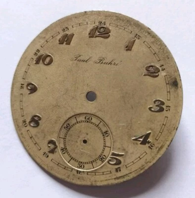 Paul Buhre Tsarist Russia  Vintage Dials from Pocket watch.Metal.For parts. - Image 1 of 4