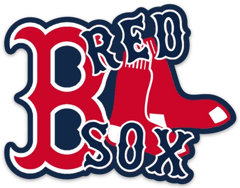 Boston Red Sox logo Type Twin Red Sox Classic Letter MLB Baseball Die-Cut MAGNET Cover
