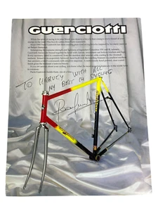 Signierte Guerciotti Fahrräder Rahmensets Road & Racing 1992 Preise Paolo Guerciotti - Bild 1 von 3