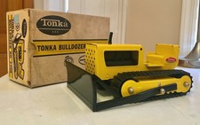 1970's Tonka Bulldozer No.2300 With Box Pressed Steel U.S.A. Original+Unused!