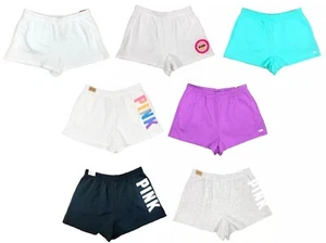 VICTORIA'S SECRET PINK FLEECE HIGH WAIST CAMPUS SHORTS POCKETS XS S M L XL XXL - Picture 1 of 10
