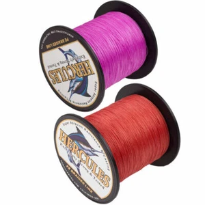 HERCULES Red Pink 10-300lb Extreme PE Braided Fishing Line 300/500/1000m Strands - Picture 1 of 27