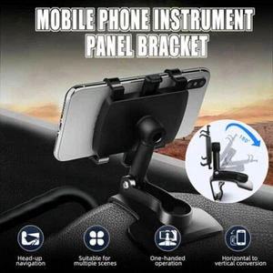 360° Universal Clamp Dashboard Mobile Car Smart Phone Holder Mount Stand Cradle - Picture 1 of 12