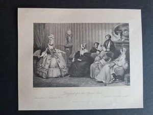 Antique (c.1845) print - Dressed for the Opera Ball - Paris - Eugene Lami - Picture 1 of 2