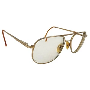 CHESTERFIELD Mens 352T 5WK 145 GOLD Titanium Aviator Optical Eyeglass Frame Only - Picture 1 of 8