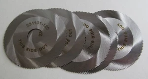 5-PACK HSS SLITTING SAW SLOTTING BLADES 50MM x 12MM ARBOR HOLE (2" x 1/2") - Picture 1 of 5