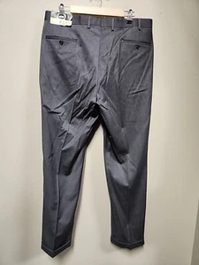 Nuovo Lauren Ralph Lauren Neil pantalone uomo 36 x 32 grigio plissettato con polsini 100% lana - Foto 1 di 6