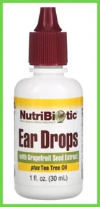 NutriBiotic Ear Drops + Grapefruit Seed Extract + Tea Tree Oil 1 fl oz EXP: 2027 - Picture 1 of 4