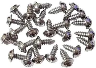 Dodge Truck Chrome Wheel Well Molding Screws- #8 x 7/16 Flat Top- 25 screws #233 - Image 1 of 4