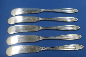 5 - INTERNATIONAL Sterling Silver PRELUDE FLAT HANDLE BUTTER KNIVES (120628G) - Picture 1 of 11