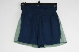 Girl's Wonder Nation Pull On Smocked Waist Shorts 2-Pack Green/Blue Medium(7-8) - Picture 1 of 4