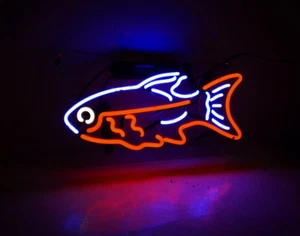 Tropical Fish Neon Sign Light Living Room Wall Decor Nightlightt Artwork 14"x9" - Picture 1 of 4
