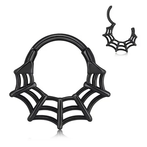Multistyle 16G Steel HINGED Segment Nose Ring Septum Clicker Daith Hoop Earrings - Picture 1 of 26