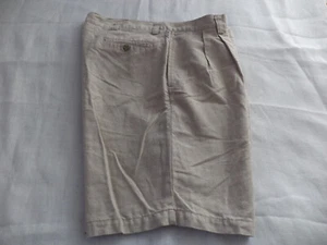 Dockers Recode Stonewashed Linen Blend Shorts Men's Size W40 Beige Pleated - Picture 1 of 13