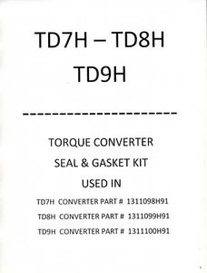 TD7H - TD8H - TD9H - TORQUE CONVERTER SEAL KIT - KOMATSU - DRESSER - DRESSTA - Picture 1 of 2