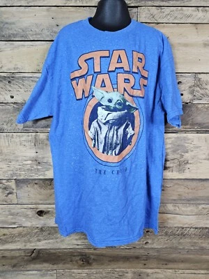 Star Wars Tshirt Blue XL 14-16 Grogu Mandalorian The Child Chest 35" Length 22" - Image 1 of 4