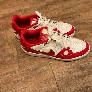 Nike Force 2013 Men's White Red Gold Swoosh 615996-166 Size~10 Great Pair - Picture 1 of 3