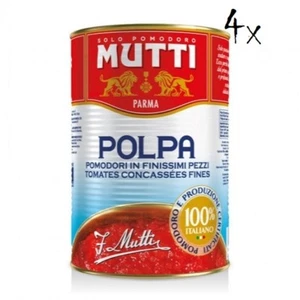 4x Mutti polpa di Pomodoro Tomatenpulpe Tomaten sauce 100% Italienisch 400g dose - Bild 1 von 1