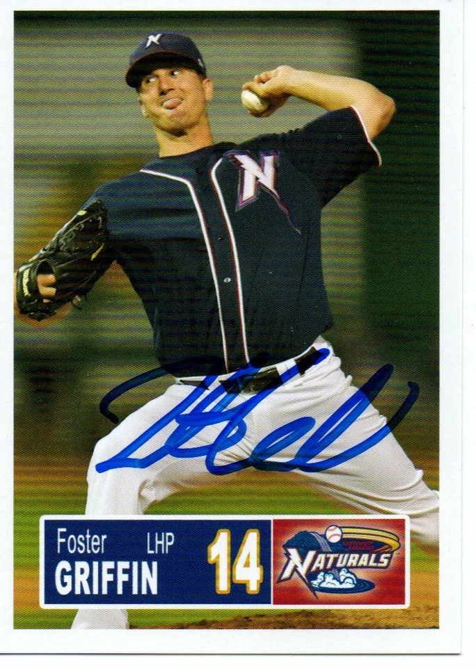 Foster Griffin 2018 Northwest Arkansas Naturals Signed Card - Image 1 of 1