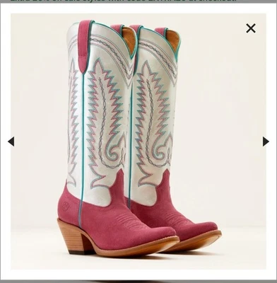 NUEVO Ariat Mujer Ambrose Western 15" Eje Rosa Gamuza Bota ATS 10051052 Talla 6B Foto 1 de 4
