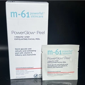 M-61 Power Glow Peel 1 Minute 1 Step Exfoliating Facial Peel 60 Treatments NIB - Picture 1 of 6