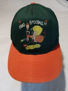 De colección Beavis And Butthead Rana Béisbol MTV Snapback Sombrero Naranja y Verde - Imagen 1 de 4