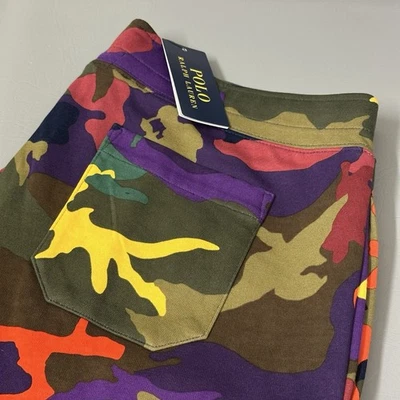 PRL Polo Ralph Lauren Doble Tejido Pantalones de Correr Estampado Camuflado Para Hombres Talla L Pantalones Grandes Foto 1 de 4