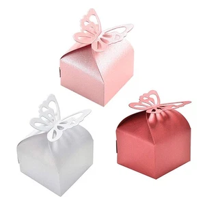50Stk Geschenkboxen Schmetterling Hochzeit Hochzeit Baby Geburtstag Party - Bild 1 von 12