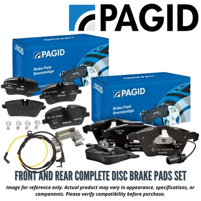 Front Brake Pad Set OEM Pagid + Sensor for Jaguar F-Type XF XJ XK 2009-2018 - Image 1 of 2