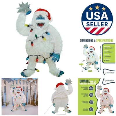 48 Inch Bumble the Abominable Snow Monster Indoor/Outdoor Christmas Yard Ornamen - Image 1 of 4