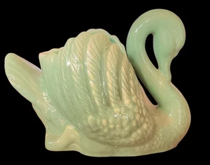 Large Vintage Casey Ware Swan Vase Planter Mint Green Australian Pottery c 1950 - Bild 1 von 4