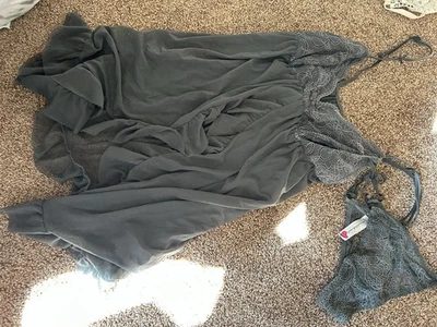 Babydoll grande de encaje gris Cosabella Amore Foto 1 de 2