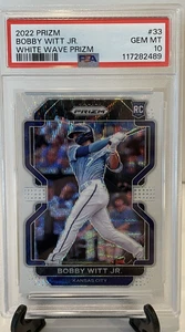 Bobby Witt Jr RC White Wave Prizm 2022 Panini Prizm PSA 10 GEM MT KC Royals - Picture 1 of 2