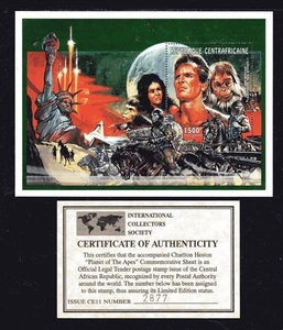 CENTRAL AFRICAN REPUBLIC #1099B 1995 CHARLTON HESTON MINT VF NH O.G S/S W/CERT. - Imagen 1 de 1