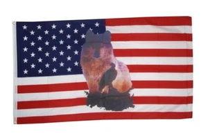 Fahne USA Wolf mit Adler Flagge amerikanische Hissflagge 90x150cm - Bild 1 von 1