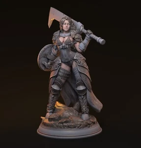 Kriegerin Untrin Miniatur Female Fighter Figur für Tabletop wie D&D5e Pathfinder - Bild 1 von 20