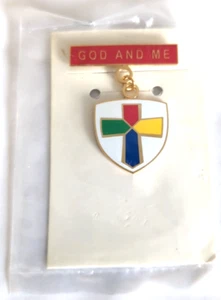 Spilla vintage God and Me Boy Scouts of America BSA - Foto 1 di 3