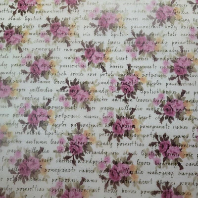 РЕДКИЕ бумаги для скрапбукинга EK Success 12x12 Vellum Laura Ashley FLORETTE WORDS - Изображение 1 из 2