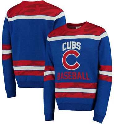 Chicago Cubs Camouflage Team Sweater Royal  MLB All Sizes NEW 2016 - Image 1 of 3