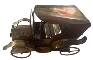 VINTAGE BERKELEY DESIGNS COPPER/TIN CAR MUSIC BOX “Happy Days Are Here Again” - Picture 1 of 15