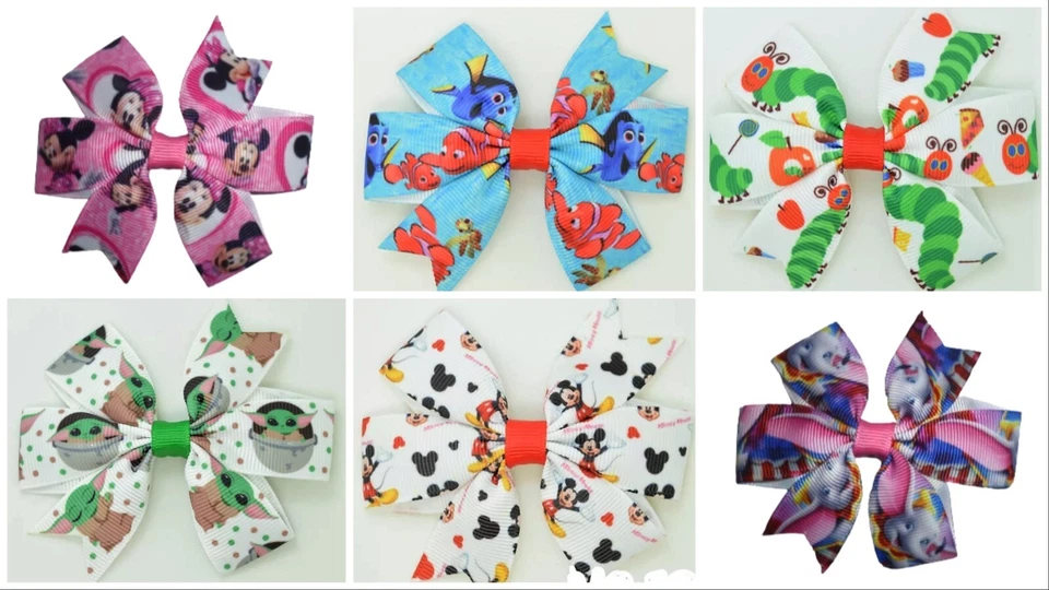 Grogu Yoda Mickey Mouse Buscando a Nemo Oruga Hambrienta Peter Rabbit Pelo Bow Foto 1 de 1