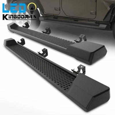 6" Running Boards for 2007-2018 Jeep Wrangler JK JKU 4 Door Side Step Nerf Bars - Image 1 of 4