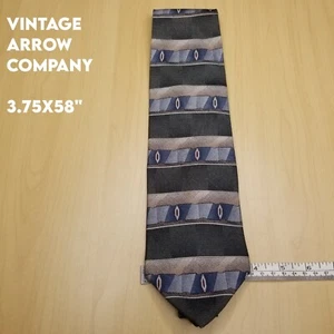 Vintage Arrow Company 3.75x58" Green, Blue, Tan Tie Made in USA - Picture 1 of 7