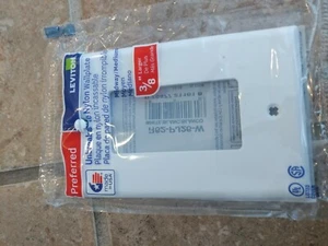 NEW Leviton Decora White Unbreakable Nylon Wall Plate Blank Cover R52-PJ13-W - Bild 1 von 2