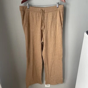 NWT GAP CashSoft Wide-Leg Sweater Pants Camel Heather size L - Picture 1 of 11