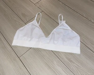 Jenni Bralette Bra Unlined Wire Free Womens XL XLarge White New - Picture 1 of 5