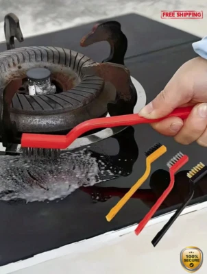 Cepillo de limpieza de estufa de gas 3 piezas - Cepillo de alambre para eliminación de aceite y óxido - NUEVO Foto 1 de 4