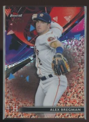 2021 Topps Finest Rose Gold Diamond Alex Bregman 26/50 Houston Astros - Image 1 of 2
