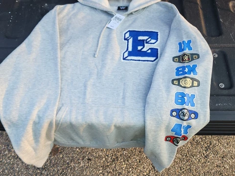 Wrestlemania Hoodie Sweatshirt 2022 Gray Men’s XL NWT, WW Big E Wrestling Cover